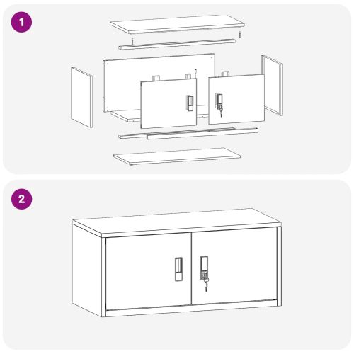 Шкаф за съхранение Маслинено зелено 90 x 40 x 40 см Стомана