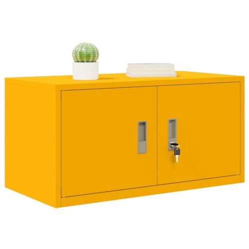Шкаф за съхранение Горчично жълто 80 x 40 x 40 cm Стомана