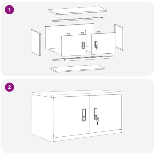 Шкаф за съхранение Горчично жълто 80 x 40 x 40 cm Стомана