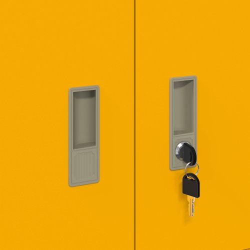 Шкаф за съхранение Горчично жълто 60 x 40 x 40 см Стомана