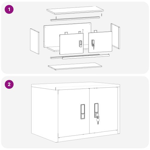 Шкаф за съхранение Маслинено зелено 60 x 40 x 40 см Стомана