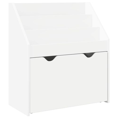 Детска рафт за книги Бяло 60 x 29,5 x 69 см Инженерно дърво