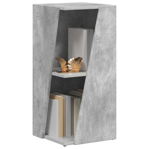 Странична рафт Циментено сиво 33 x 32 x 70,5 см Инженерно дърво