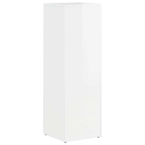 Странична рафт Лъскаво бяло 33 x 32 x 100,5 см Инженерно дърво