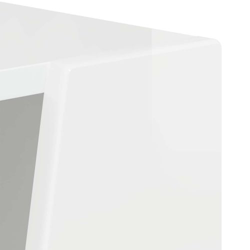 Странична рафт Лъскаво бяло 33 x 32 x 100,5 см Инженерно дърво