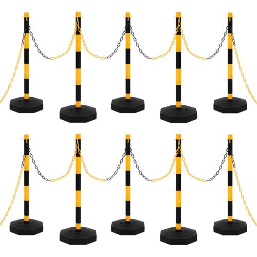 Комплект сигнални колчета с 10 м пластмасова верига