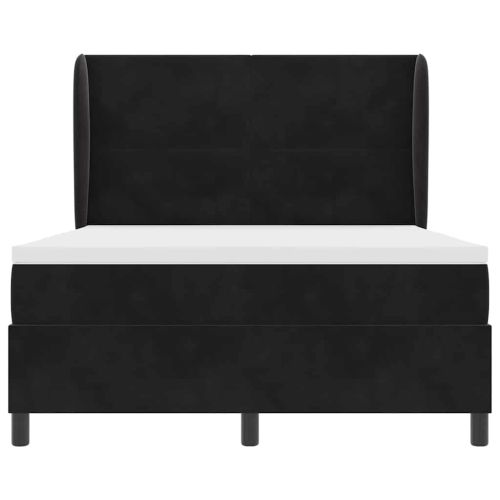 Легло с пружинирана основа Черно 200 x 160 см Полиестер