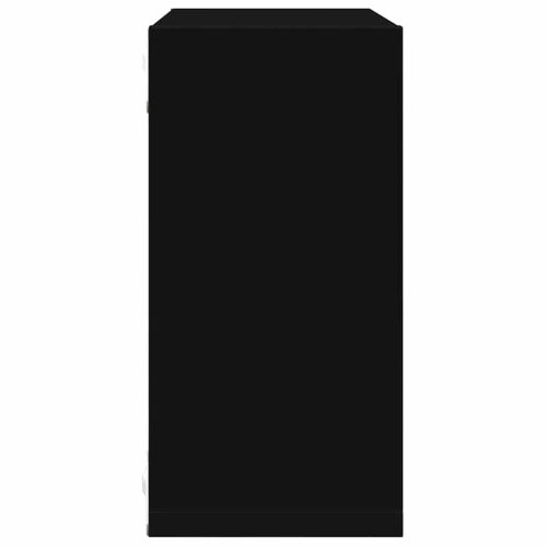 Стенни кубични рафтове, 4 бр, черни, 30x15x30 см