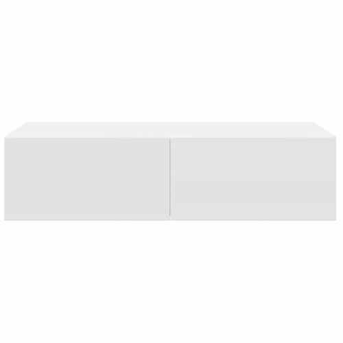 Стенна етажерка с чекмеджета Бяла 60x26,5x15 cm