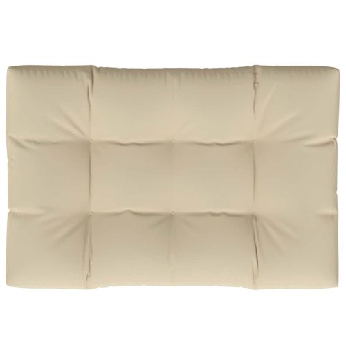Палетна възглавница, бежова, 120x80x12 см, текстил
