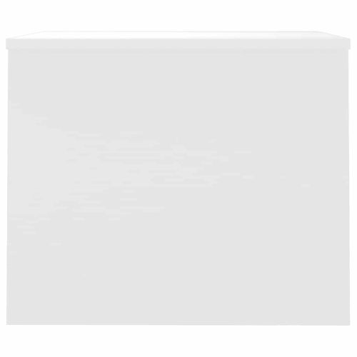 Кафе маса, бял гланц, 80x50,5x41,5 см, инженерно дърво