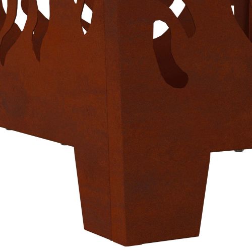 Огнище Кафяво 40 x 40 x 40 cm Стомана