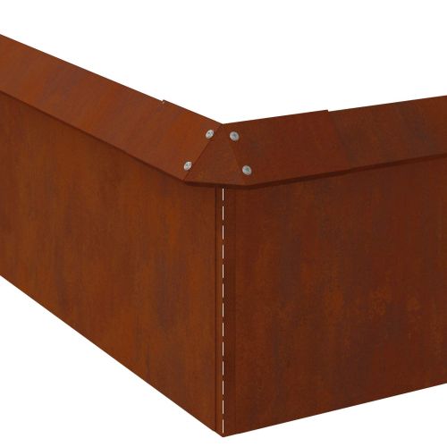 Огради за охлюви 8 pcs Ръждясало Патинираща стомана