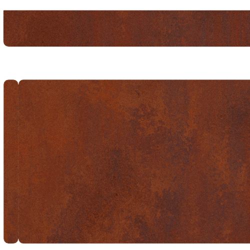 Ограда за трева 4 pcs Ръждясало 450 x 0.05 x 15 см