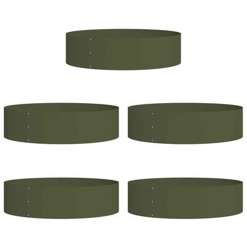 Пръстен за саксия 5 pcs Маслинено зелено 80 x 80 x 20 cm