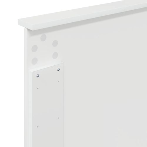 Облегалка за глава Гланцово бяло 90 cm Инженерно дърво