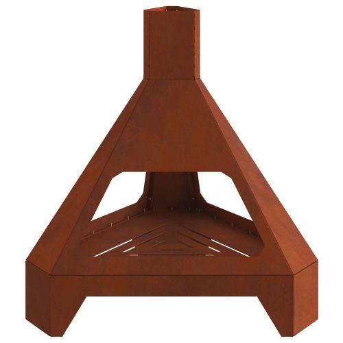 Огнище Кафяво 50 x 43 x 52 см Патинираща стомана