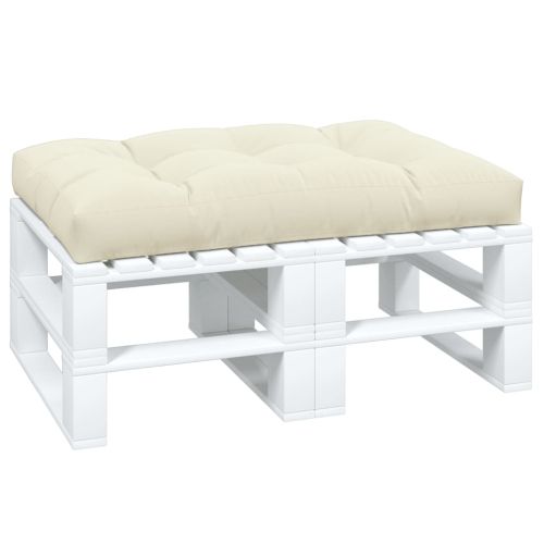 Палетна възглавница, кремава, 120x80x12 см, текстил