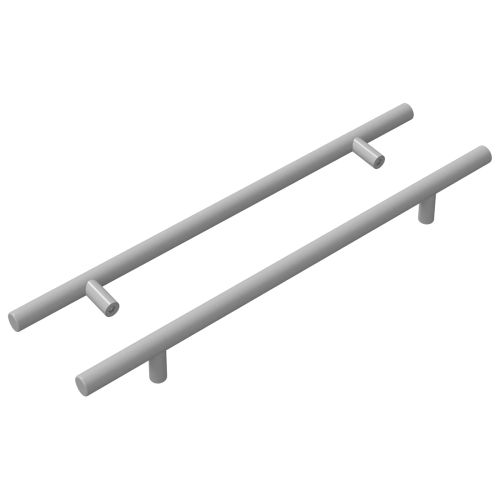 Дръжка за шкаф 2 pcs Сребрист 300 mm Неръждаема стомана