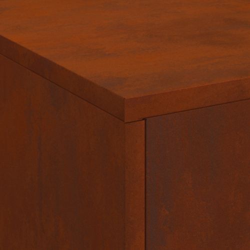 Огнище Кафяво 80 x 50 x 96 см Патинираща стомана