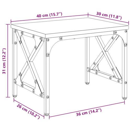 Стойка за принтер Дъб 40 x 30 x 31 см Инженерно дърво