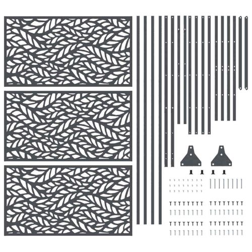 Екран за уединение Антрацит 100 x 50 x 180 см Стомана