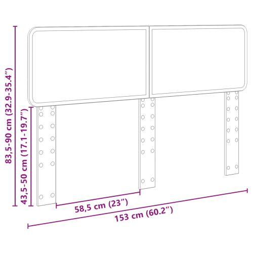 Облегалка за глава Черния дъб 150 cm Инженерно дърво