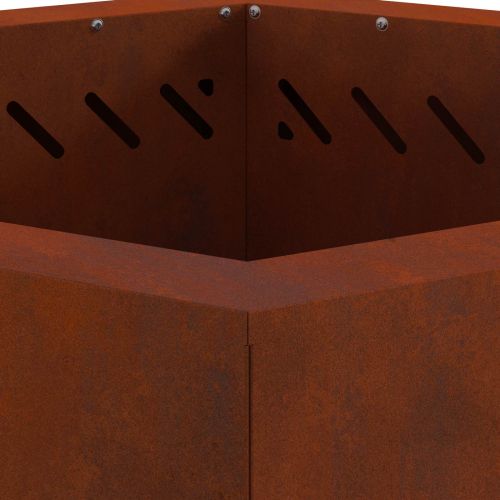 Бездимна камина Кафяво 38 x 38 x 51 см Патинираща стомана