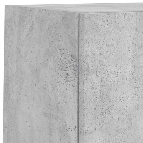 ТВ стенни модули с LED, 6 части, бетонно сиви, инженерно дърво