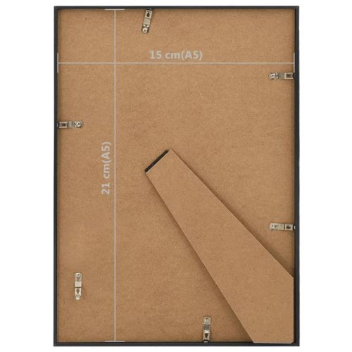 Фоторамки за колаж, 3 бр, за маса, черни, 15x21 см, MDF