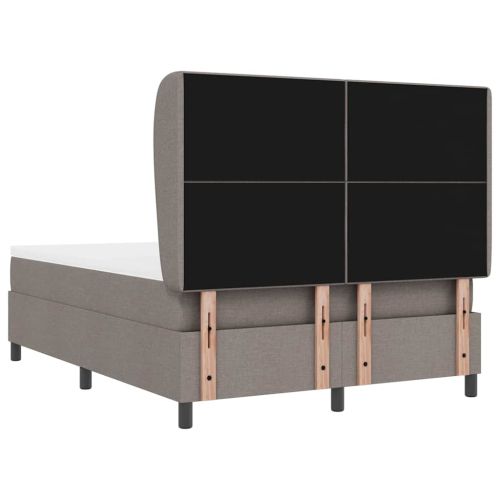 Легло с пружинирана основа с матрак Таупе 140 x 190 cm текстил