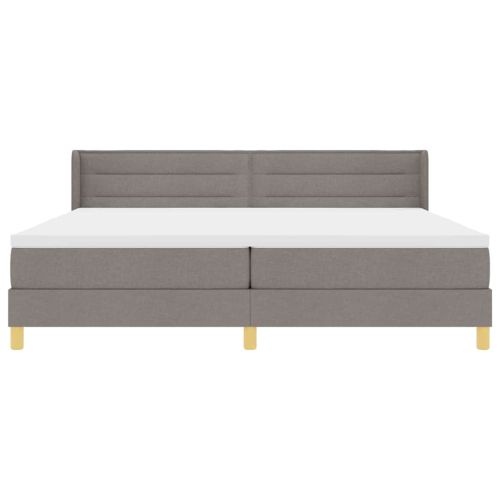 Легло с пружинирана основа Таупе 200 x 200 cm Полиестер