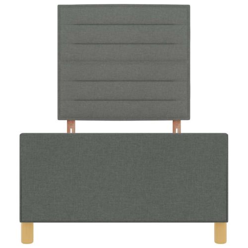 Рамка за легло с таблото Тъмносив 100 x 200 cm текстил