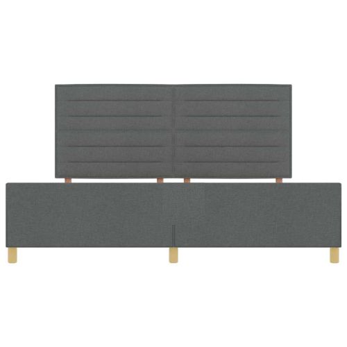 Рамка за легло с таблото Тъмносив 200 x 200 cm текстил