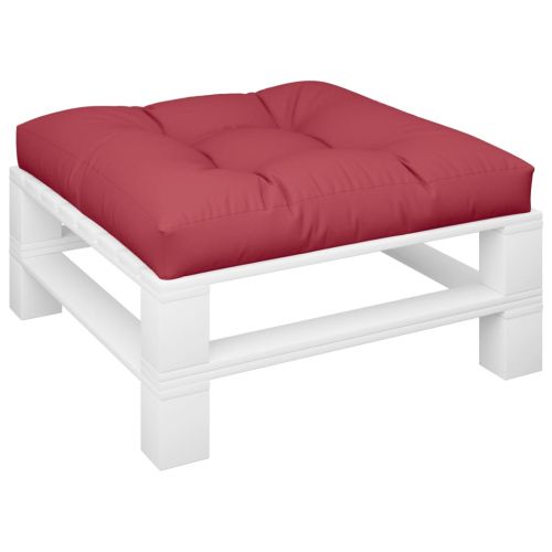 Палетна възглавница, виненочервена, 70x70x12 см, текстил