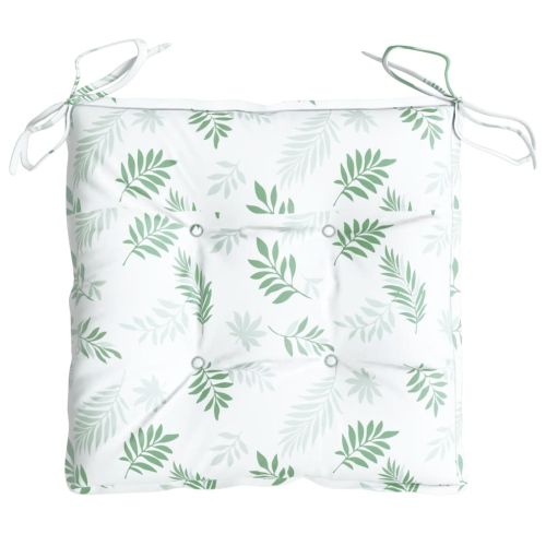 Възглавници за столове, 2 бр, на листа, 40x40x7 см, плат