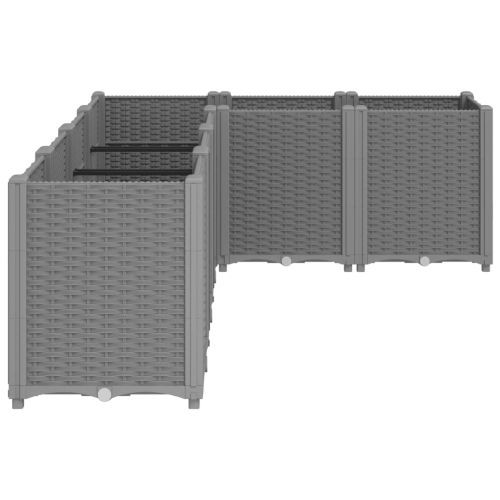 Градински сандък, светлосив, 160x120x53 см, PP