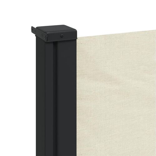 Прибираща се странична тента, кремава, 100x500 см