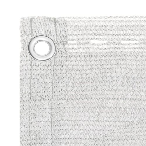 Балконски екран, HDPE, 75x400 см, бял