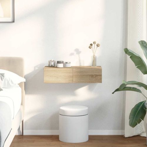 Стенен рафт с чекмеджета 60x26,5x15 см инженерно дърво