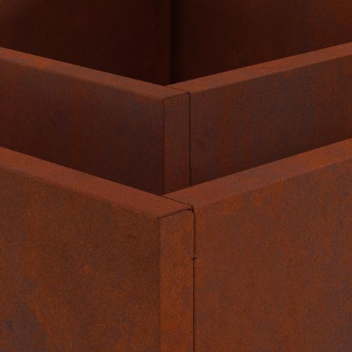 Огнище Кафяво 80 x 80 x 40 cm Патинираща стомана