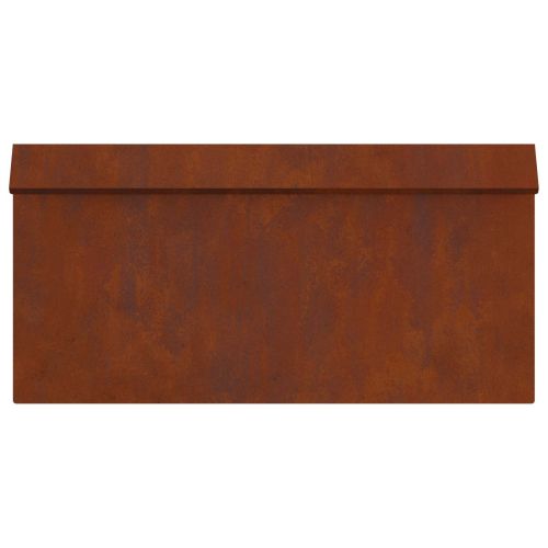 Оградка за охлюви 4 pcs Ръждясало 50 x 3,5 x 25 см