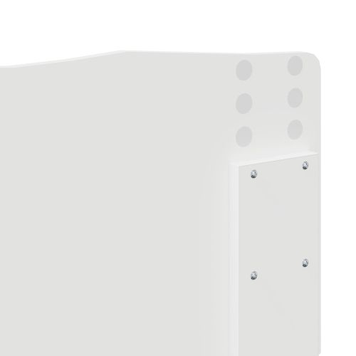 Облегалка за глава Гланц бяло 120 cm Инженерно дърво