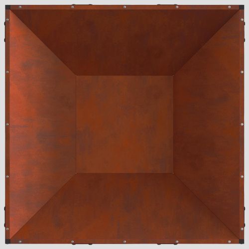 Огнище Кафяво 80 x 80 x 40 cm Патинираща стомана