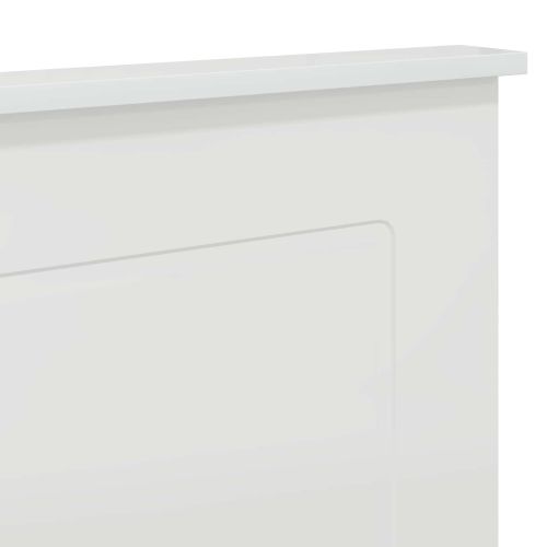 Облегалка за глава Гланцово бяло 140 cm Инженерно дърво