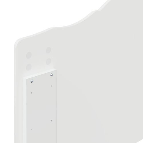 Облегалка за глава Гланц бяло 80 cm Инженерно дърво