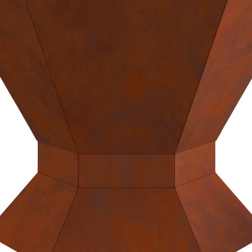 Огнище Кафяво 50 x 50 x 40 cm Патинираща стомана