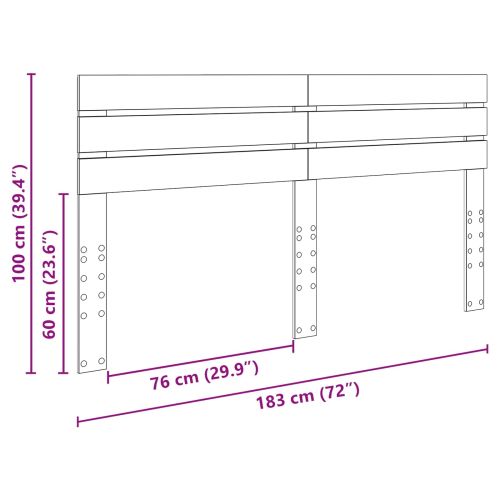 Облегалка за глава Бяло 180 cm Инженерно дърво