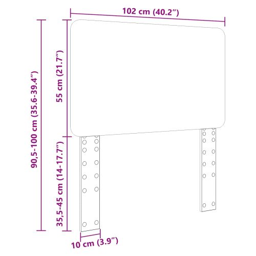 Облегалка за глава Черния дъб 100 cm Инженерно дърво