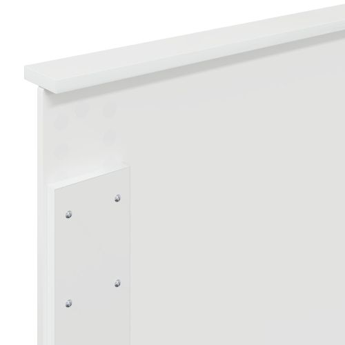 Облегалка за глава Гланц бяло 100 cm Инженерно дърво